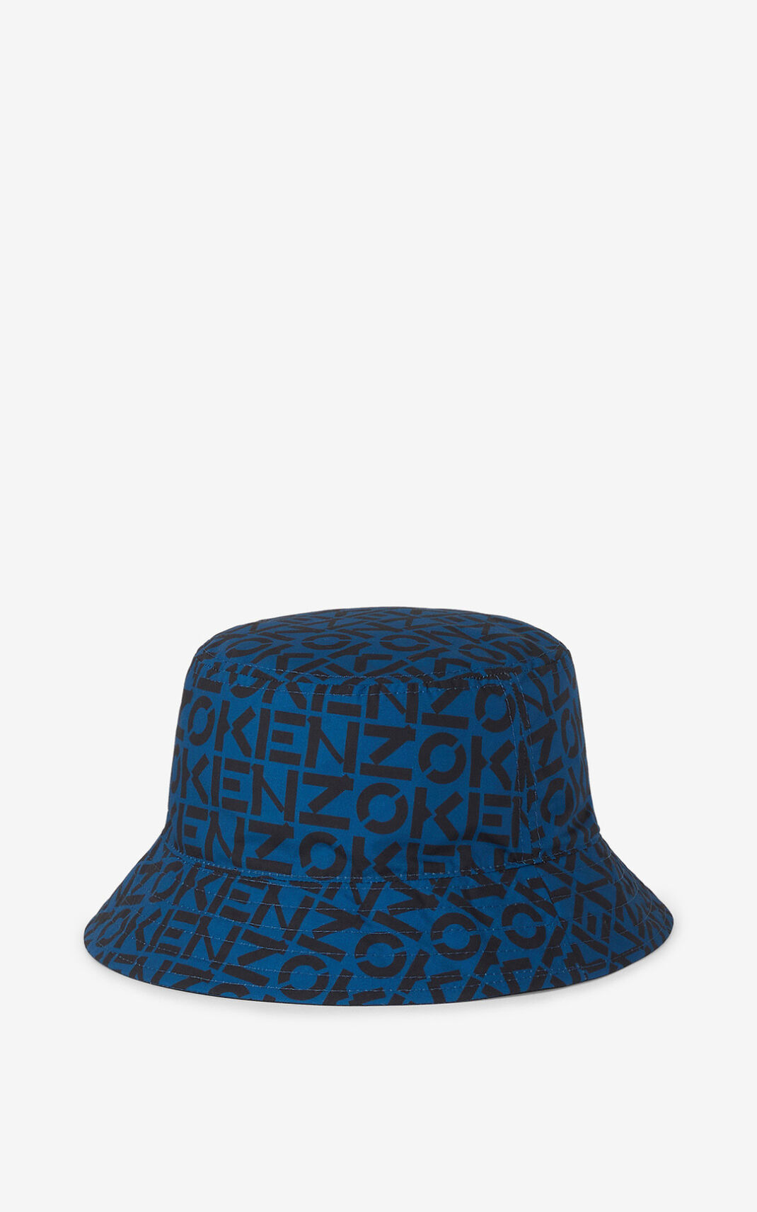 Kenzo Reversible monogram Gorro Pescador Hombre Azules Oscuro | 9365872-AS